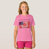 AMERIKANISCHE Mädchenklingeltee T-Shirt (Vorne ganz)