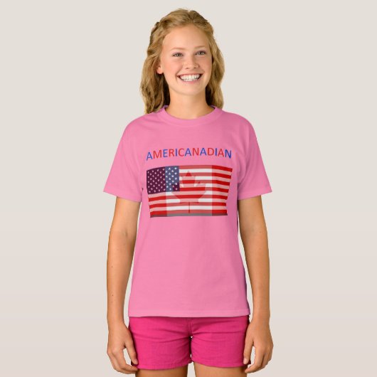 AMERIKANISCHE Mädchenklingeltee T-Shirt (Vorne ganz)