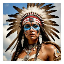 Amerikanische Mädchenkriegerin