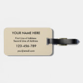 Amerikanische maltesische gepäckanhänger (Rückseite horizontal)