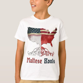 Amerikanische maltesische Wurzeln T-Shirt