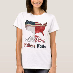Amerikanische maltesische Wurzeln T-Shirt