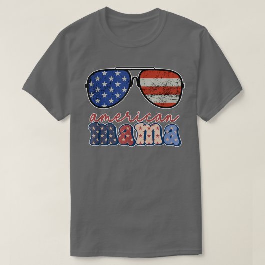 Amerikanische Mama 4. Juli Frauen Familienmatching T-Shirt (Design vorne)