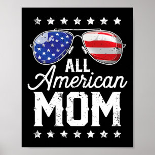 Amerikanische Mama am 4. Juli Muttertag schwül Fam Poster