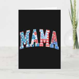 Amerikanische Mama Patriotisch Rot Weiß Blau Ameri Karte