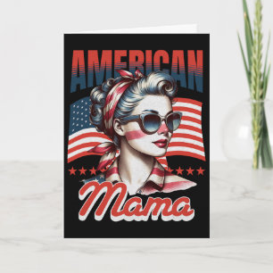 Amerikanische Mama Patriotische Mutter 4. Juli Des Karte