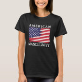 Amerikanische Männlichkeit 4. Juli USA Flaggen una T-Shirt (Vorderseite)