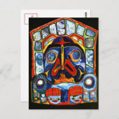 Amerikanische Maske Postkarte (Vorne/Hinten)