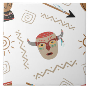 Amerikanische Maske White Fliese