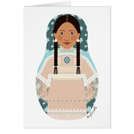Amerikanische Matryoshka-Karte (Vorne)