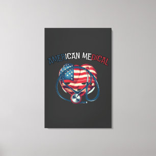 Amerikanische Medizin, glücklicher 4. Juli, Cartoo Leinwanddruck