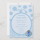 Amerikanische Meerjungfrau-Muschel Es ist ein Mädc Einladung (Rückseite)