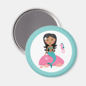 Amerikanische Meerjungfrau-Seepferd Magnet (Vorderseite/Rückseite)