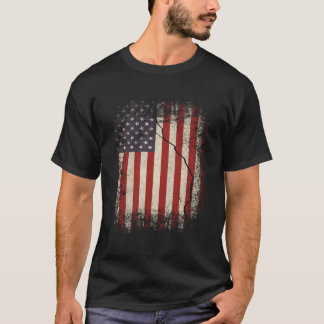 Amerikanische Mens Hooded TWORT Vintage US-Flagge  T-Shirt