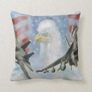 Amerikanische Militärflugzeuge Reversible Pillow Kissen