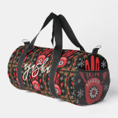 Amerikanische MMIW Red and Black Powwow Duffle Bag (Rechte Ecke)