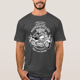 Amerikanische Motorrad Indian Biker Vintage Retro T-Shirt