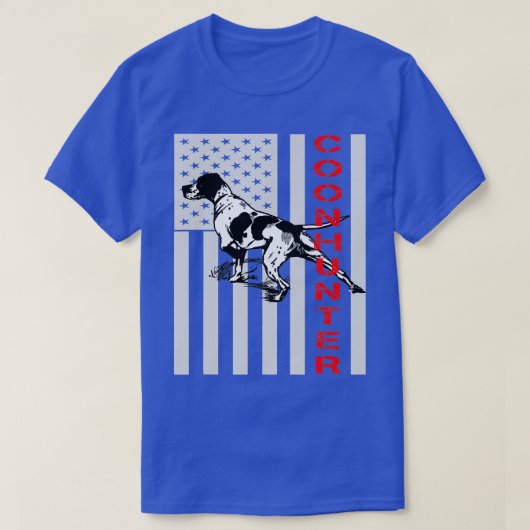Amerikanische Münzjagd auf Flaggen T-Shirt (Design vorne)