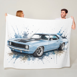 Amerikanische Muscle-Car-Flanelldecke Fleecedecke