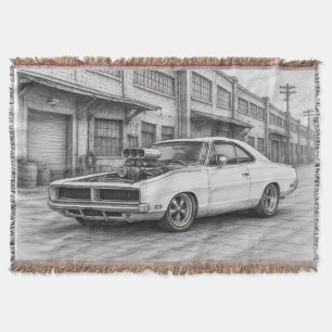 Amerikanische Muscle-Car-Wurfdecke Decke