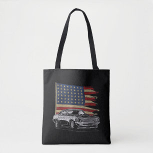 Amerikanische Muscle Sports Car Muscle Car Flagge Tasche