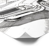 Amerikanische Muskelkarosserie Poster (Ecke)