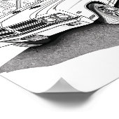 Amerikanische Muskelkarosserie Poster (Ecke)