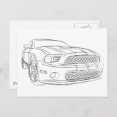 Amerikanische Muskelmaschine Postkarte (Vorne/Hinten)