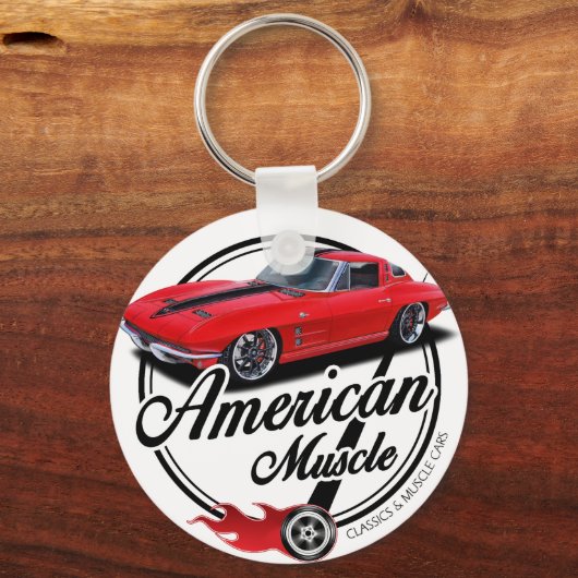 Amerikanische Muskelroter Stingray Schlüsselanhänger (Vorderseite)