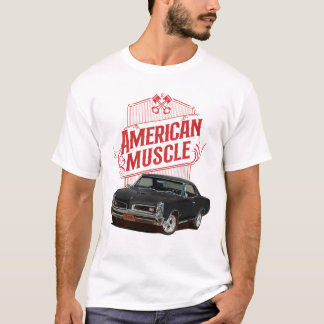 Amerikanische Muskelwagen in Schwarz T-Shirt