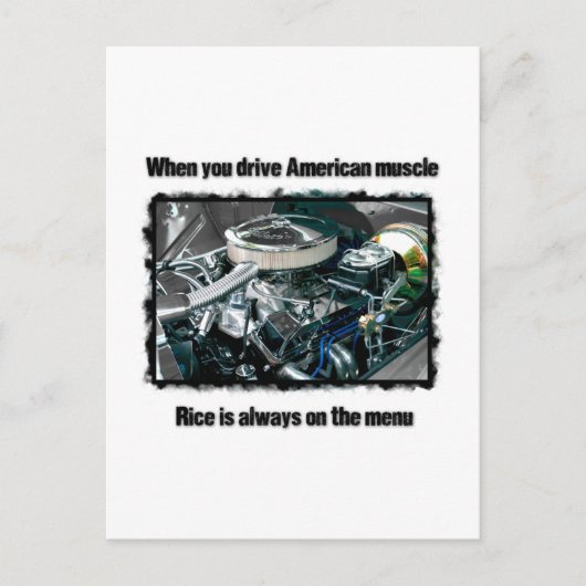 Amerikanische Muskulatur Postkarte (Vorderseite)