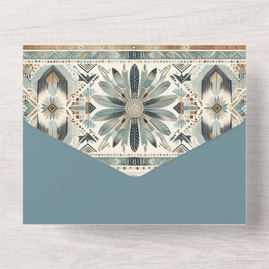 Amerikanische Mutterhochzeit All In One Einladung (Rückseite)