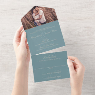 Amerikanische Mutterhochzeit All In One Einladung