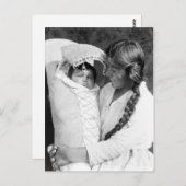 Amerikanische Muttermutter mit ihrem Papos Postkarte (Vorne/Hinten)