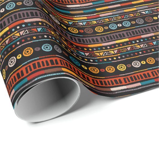 Amerikanische Muttersprache: Ethnisch Vintag Geschenkpapier (Rolleneckpunkt)