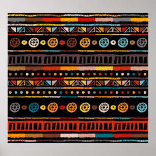 Amerikanische Muttersprache: Ethnisch Vintag Poster