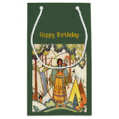 Amerikanische Muttersprache in besticktem Holz Kleine Geschenktüte (Rückseite)