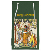 Amerikanische Muttersprache in besticktem Holz Kleine Geschenktüte (Vorderseite)