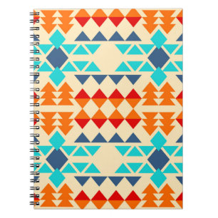 Amerikanische nahtlose Muster von Rhombus und tr Notizblock