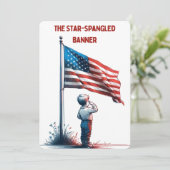 Amerikanische Nationalhymne-TEXTE (Stehend Vorderseite)