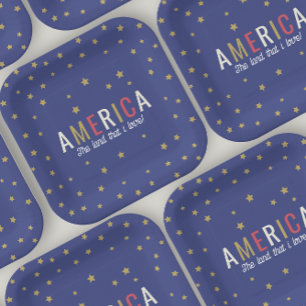 Amerikanische Navy 4. Juli Dekorationen Pappteller