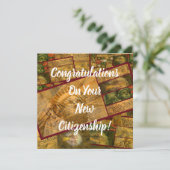 Amerikanische neue Staatsbürgerschaft Karte (Stehend Vorderseite)