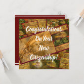 Amerikanische neue Staatsbürgerschaft Karte (Vorderseite/Rückseite Beispiel)