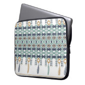 Amerikanische Nord Indian Geometrie nahtlose Grenz Laptopschutzhülle (Vorderseite Links)