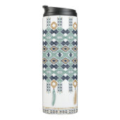 Amerikanische Nord Indian Geometrie nahtlose Grenz Thermosbecher (Nach rechts gedreht)