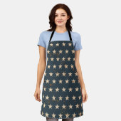 Amerikanische Old Glory 4. Juli Sterne Schürze (Getragen)
