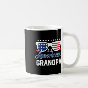Amerikanische Opa 4. Juli USA Sungles Mens Geschen Kaffeetasse