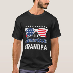 Amerikanische Opa 4. Juli USA Sungles Mens Geschen T-Shirt