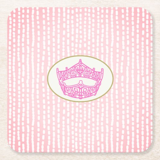 Amerikanische Pagementkrone Rechteckiger Pappuntersetzer (Vorderseite)