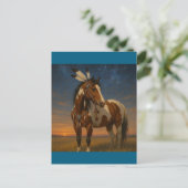 Amerikanische Paint Horse Postcard - Kachine Postkarte (Stehend Vorderseite)